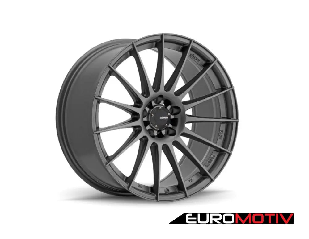 17’ Konig Rennform Flow Formed Wheel Set - Matte Grey