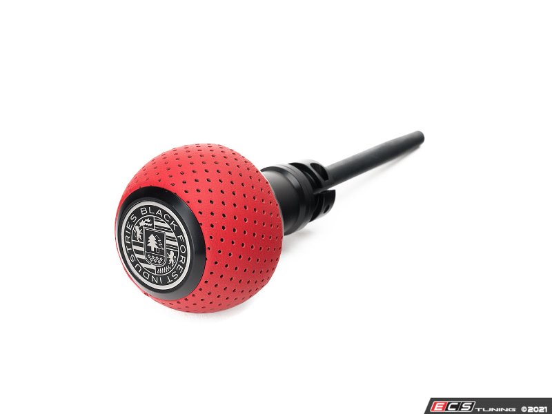 GS2 Automatic Shift Knob - Black w/ Rosso Centaurus (Red) Perforated Leather