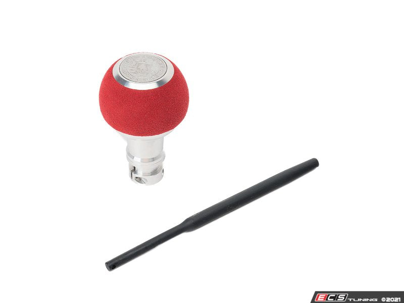 GS2 Automatic Shift Knob - Silver w/ Red Alcantara