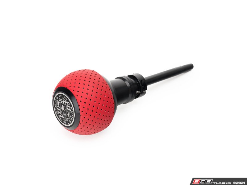 GS2 Automatic Shift Knob - Black w/ Rosso Centaurus (Red) Perforated Leather