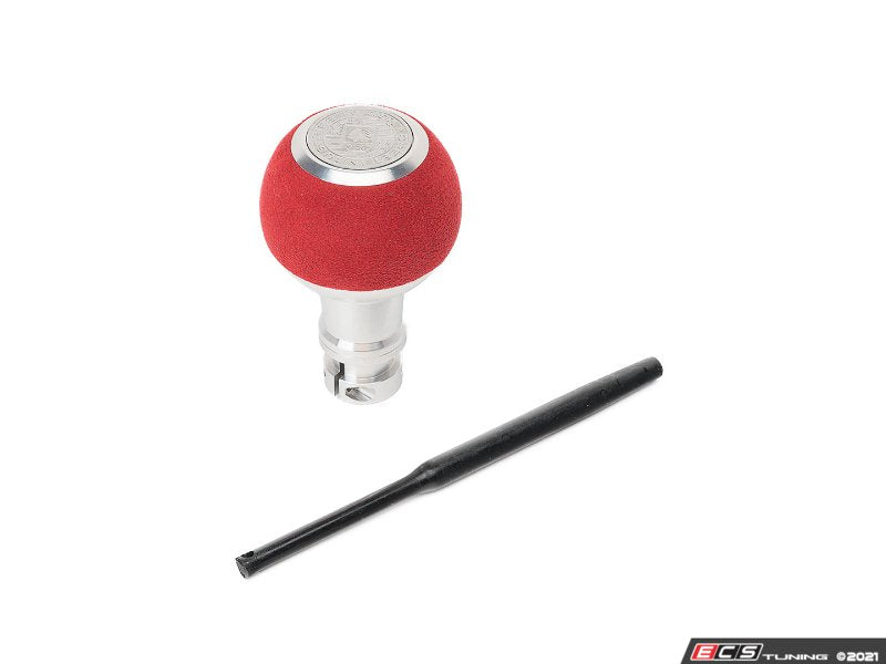 GS2 Automatic Shift Knob - Silver w/ Red Alcantara