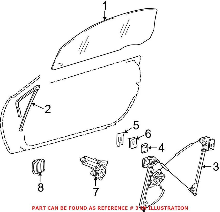 Mercedes Window Regulator – Front Driver Side 1707201146