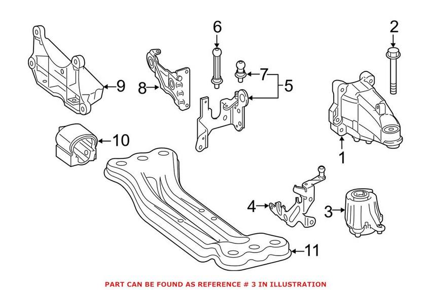 Mercedes Engine Mount – Driver Left 1722400317