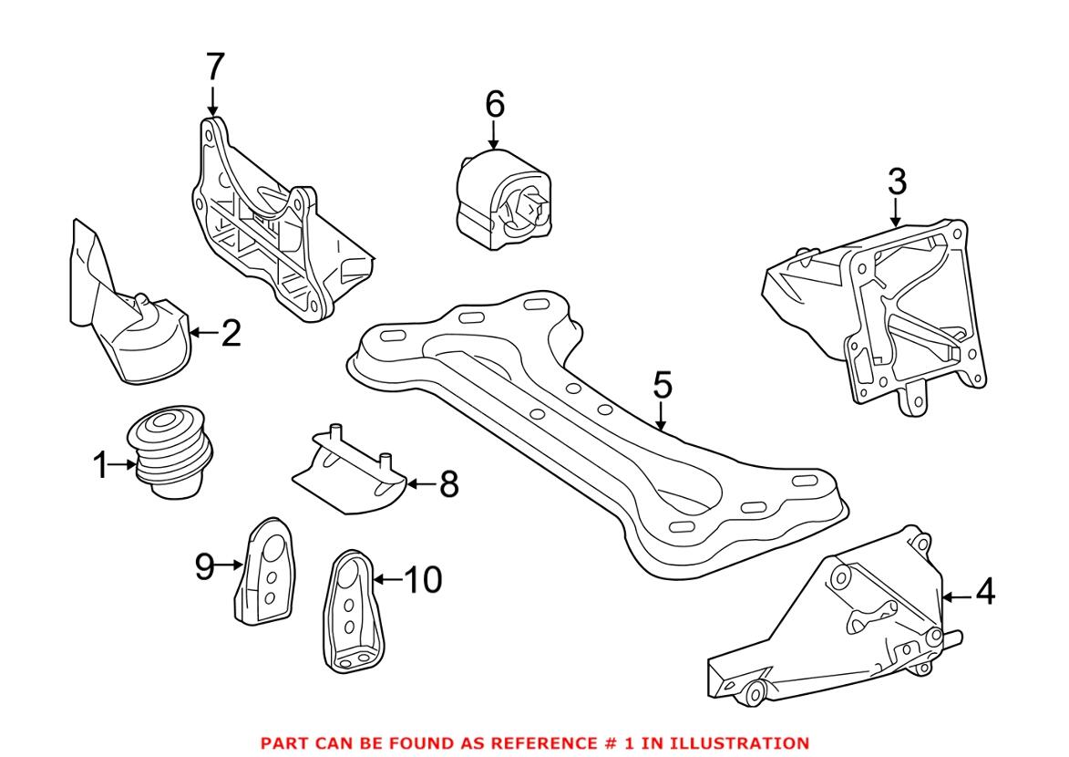 Mercedes Engine Mount 1722400917