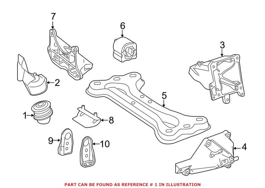 Mercedes Engine Mount 1722400917