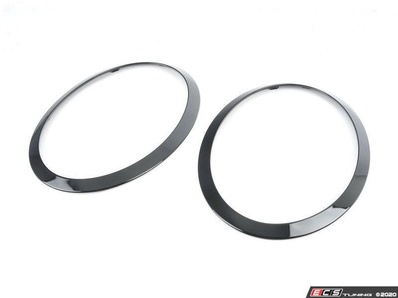 Headlight Trim Rings Jet Black - Set F55 F56 F57