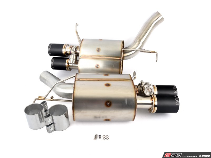 Stainless Axle-Back Exhaust - Black Tips