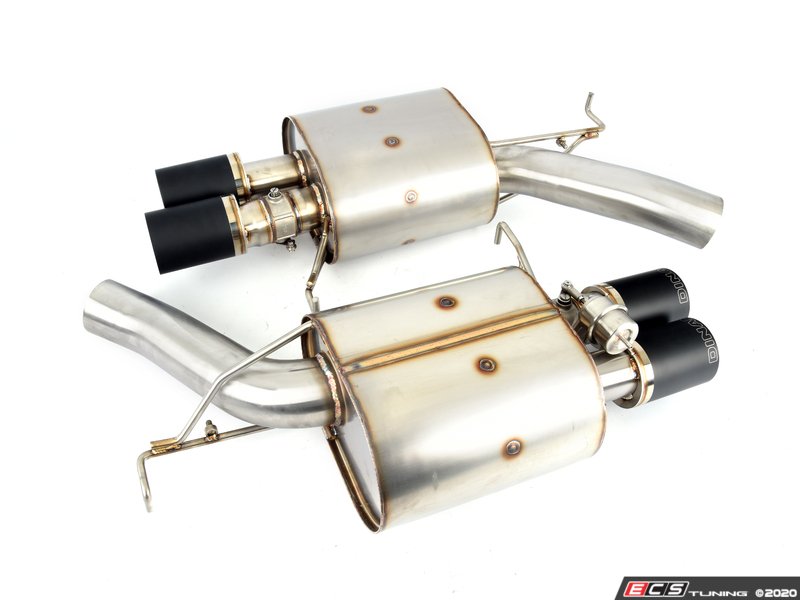 Stainless Axle-Back Exhaust - Black Tips