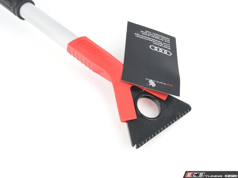 Long Reach Ice Scraper With Swivel Head Snow Brush - Red / Black