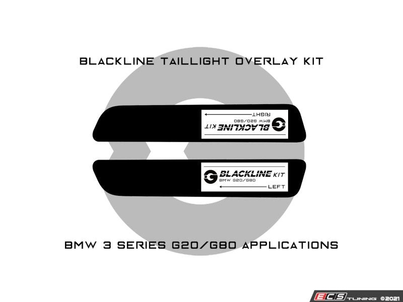 Blackline Taillight Overlay Kit - G20/G80 Pre LCI