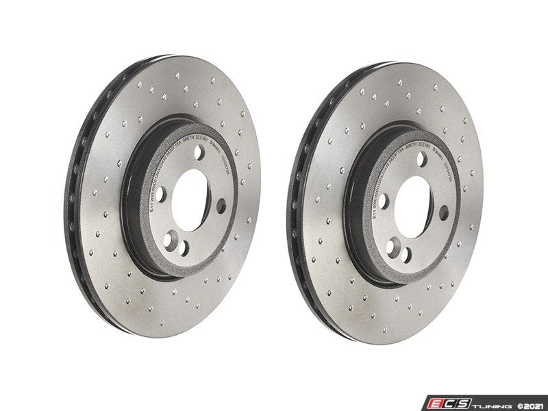 Front Brake Rotors Cross Drilled - Pair 11.57" (294x22)  09.A047.3X