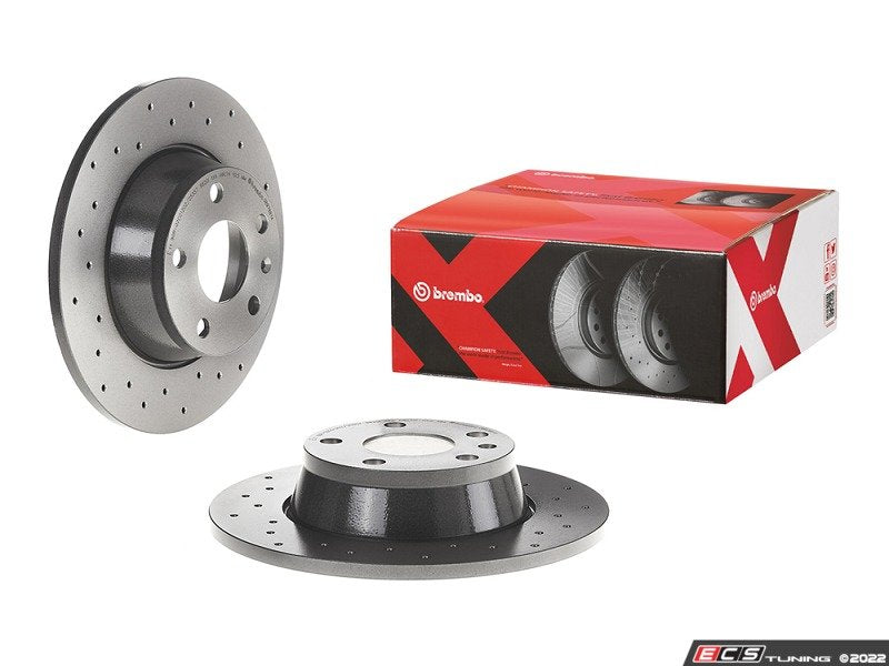 Rear UV Coated Cross Drilled Brake Rotors - Pair (286x12)