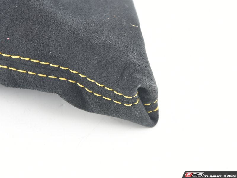 BFI Manual Alcantara Shift Boot - Yellow Stitching