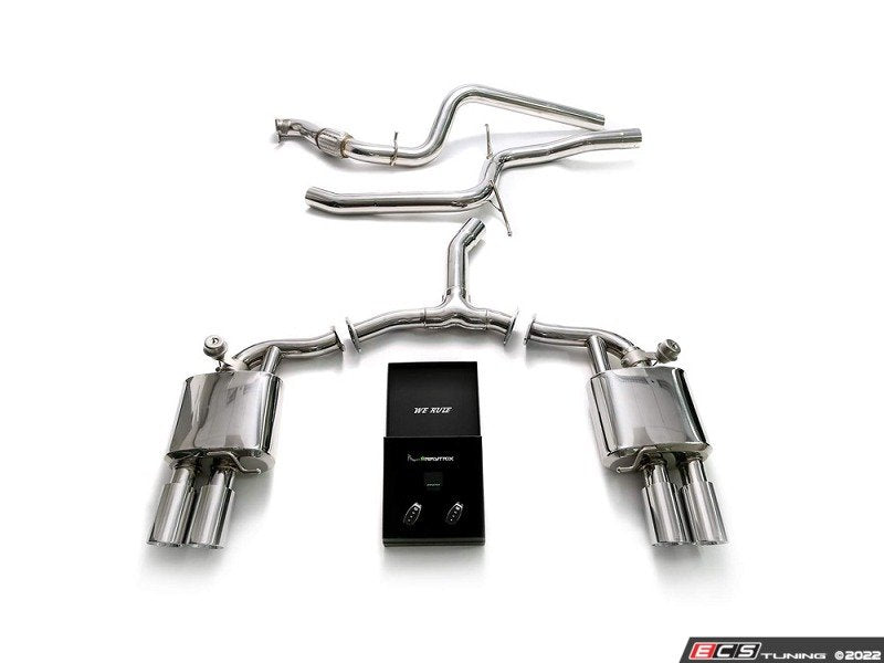 ARMYTRIX Stainless Steel Valvetronic Catback Exhaust System - Quad Chrome Tips