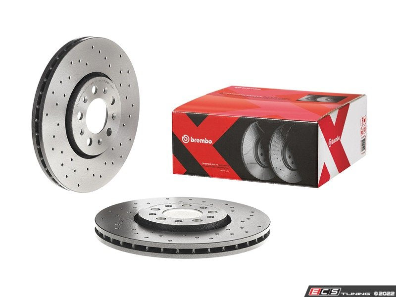 Cross Drilled UV Coated Brake Rotors - Pair (288x25)