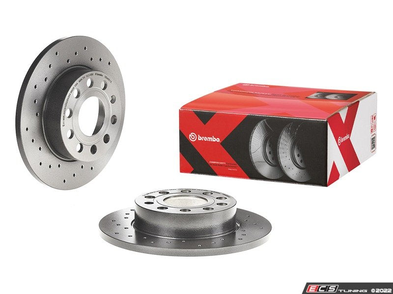 Cross Drilled UV Coated Brake Rotors - Pair (260x12)