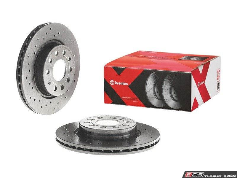 Front UV Coated Cross Drilled Brake Rotors - Pair (280x22)