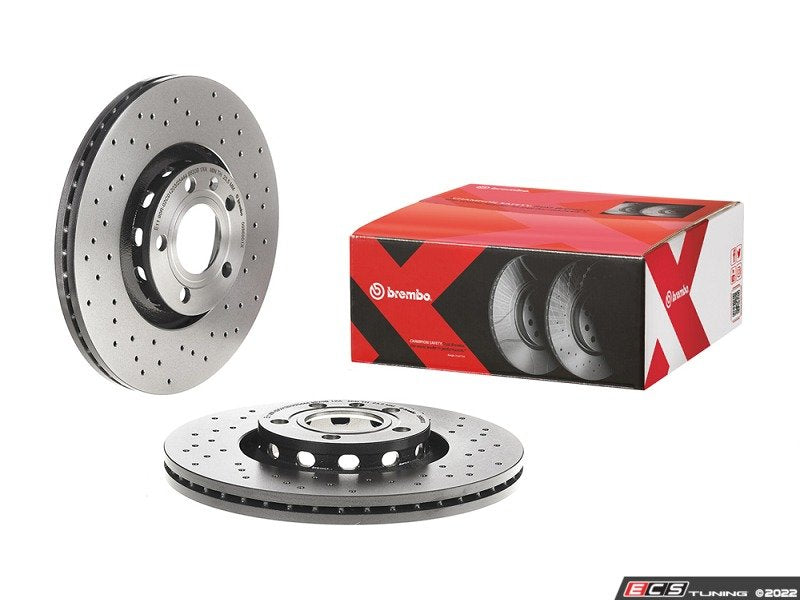 Cross Drilled UV Coated Brake Rotors - Pair (312x25)