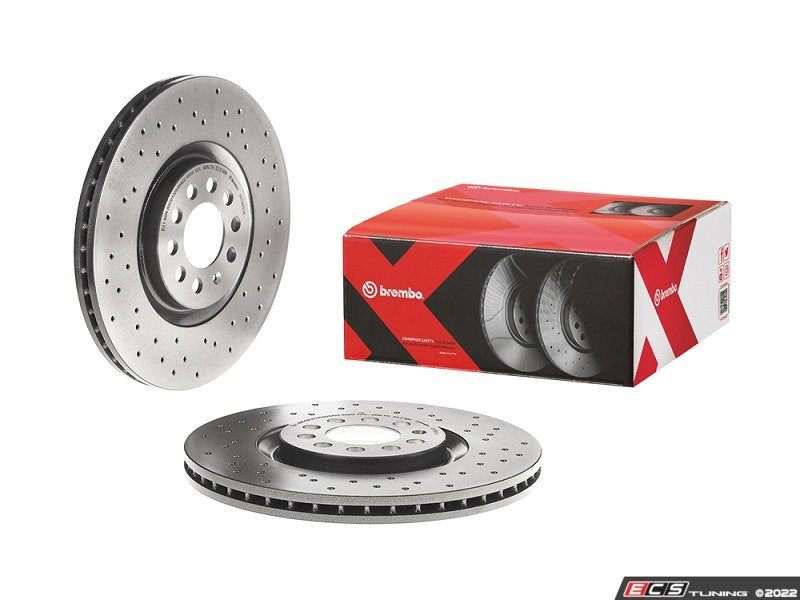 Cross Drilled UV Coated Brake Rotors - Pair (312x25)