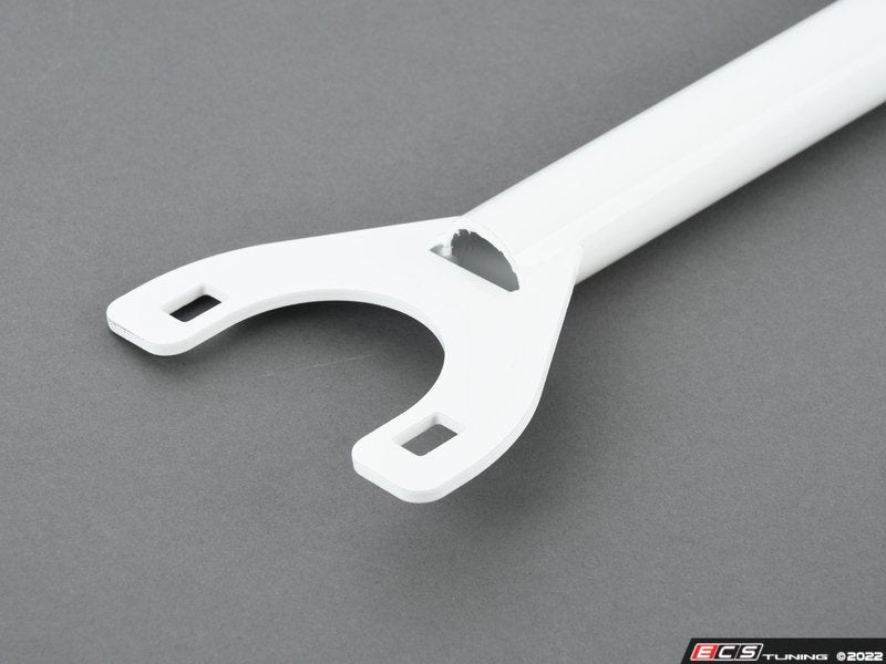 E30 Rear Strut Bar - White Powdercoat Finish