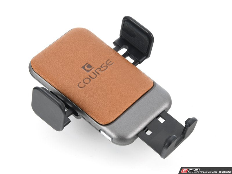 AutoGrip Wireless Induction Charger - Tan Leather