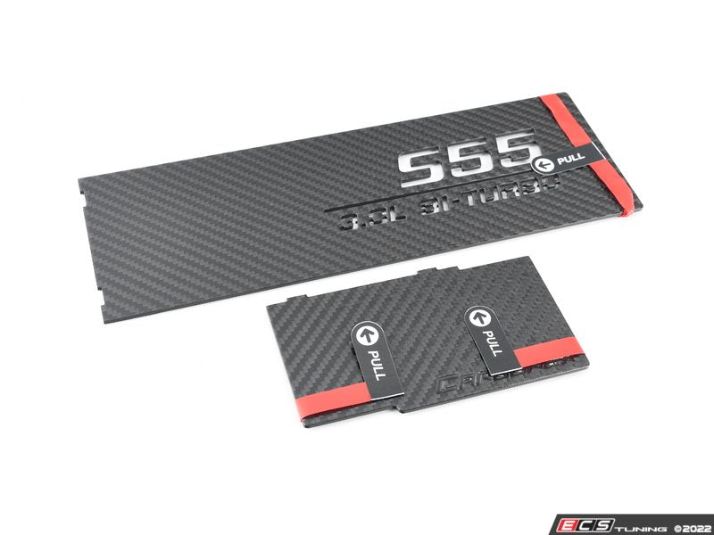 Carbon Fiber Intercooler Cover With Engraved Design - S55