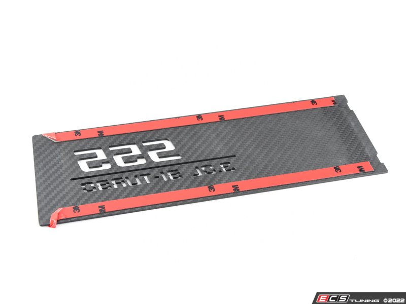 Carbon Fiber Intercooler Cover With Engraved Design - S55