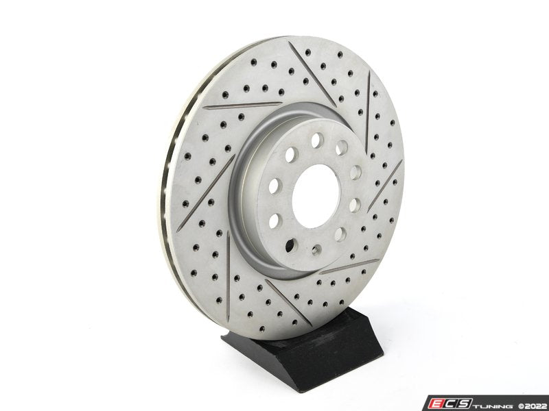 Clubsport Front Cross Drilled & Slotted Brake Rotors - Pair (312x25)