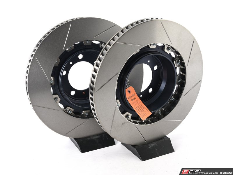 Rear 2-Piece Floating Slotted Rotors - Pair