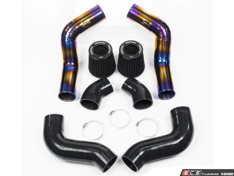 Titanium Front Mount Intake Kit - Burnt Finish (Gold/Blue/Purple)