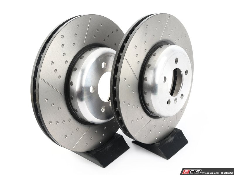 Performance Dimpled And Slotted Front Brake Rotors - Pair - (370X30)