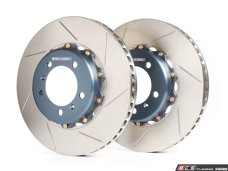 Front 2-Piece Floating Slotted Rotors - Pair (350mm)