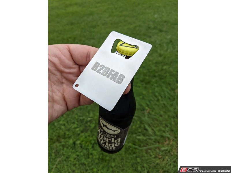 B2BFAB Wallet Size Bottle Opener - Brushed Stainless