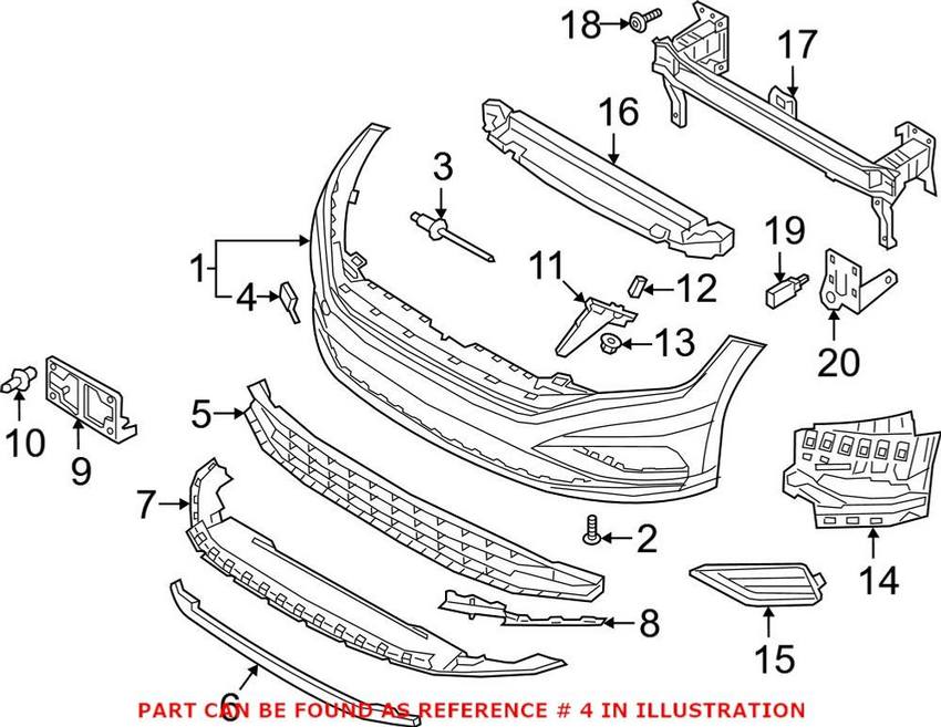 VW Tow Eye Cap 17A807241AGRU – Genuine VW/Audi