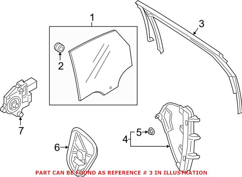 Window Channel – Rear Passenger Side