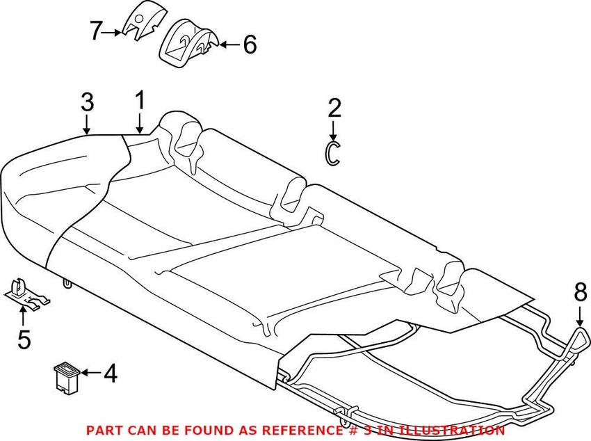 VW Seat Cushion Pad – Rear