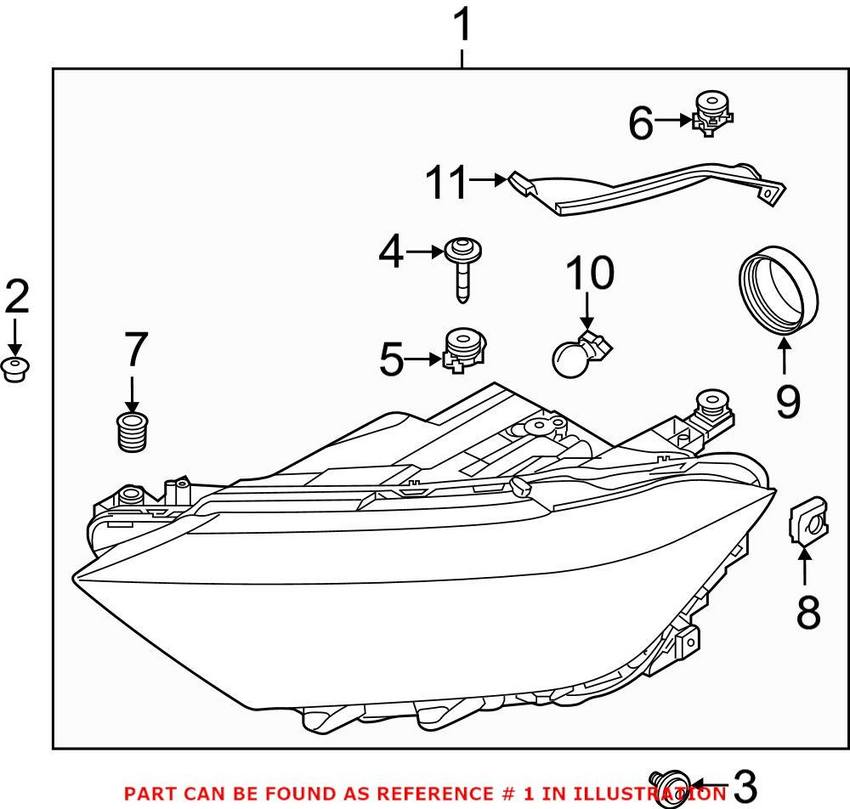 VW Headlight Assembly – Front Driver Side