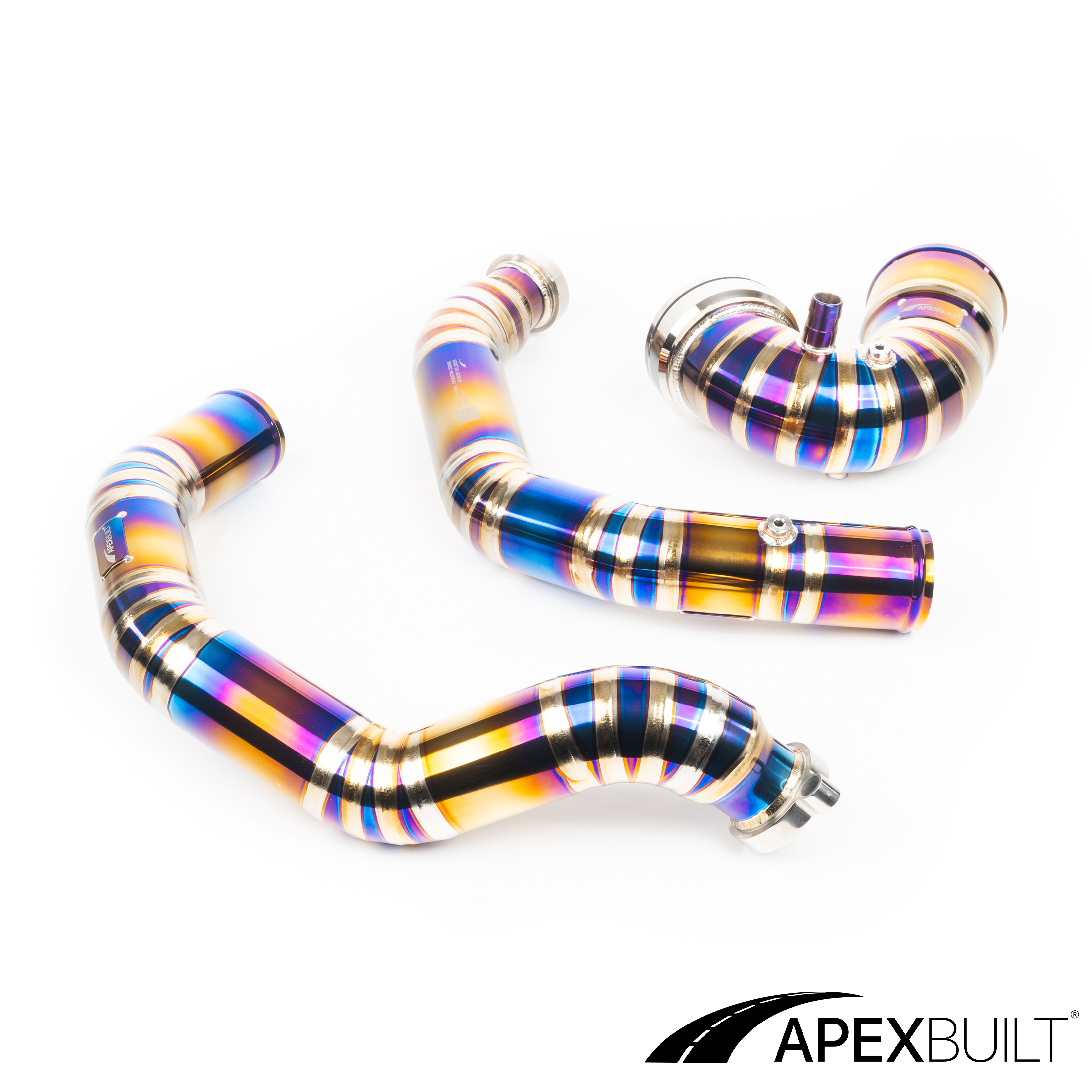 ApexBuilt® BMW F87 M2C, F80 M3, & F82/F83 M4 Titanium Charge Pipe Kit (S55, 2015-20)