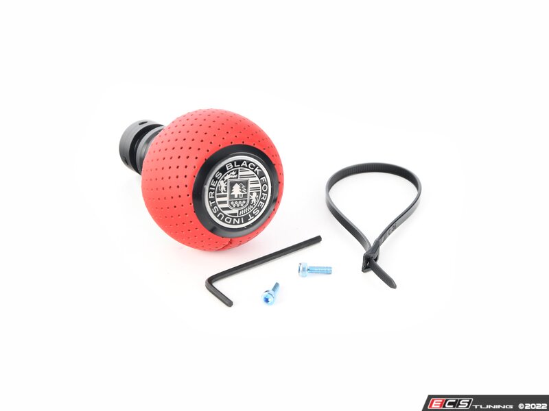 BFI Heavy Weight Shift Knob - Rosso Centaurus Leather / Black Anodized