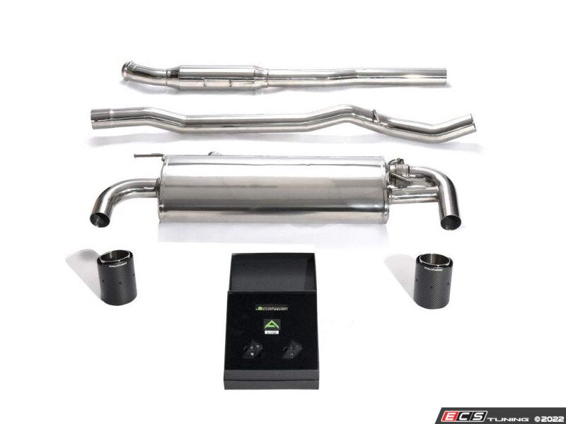 ARMYTRIX Stainless Steel Valvetronic Catback Exhaust System - Dual Matte Black Tips