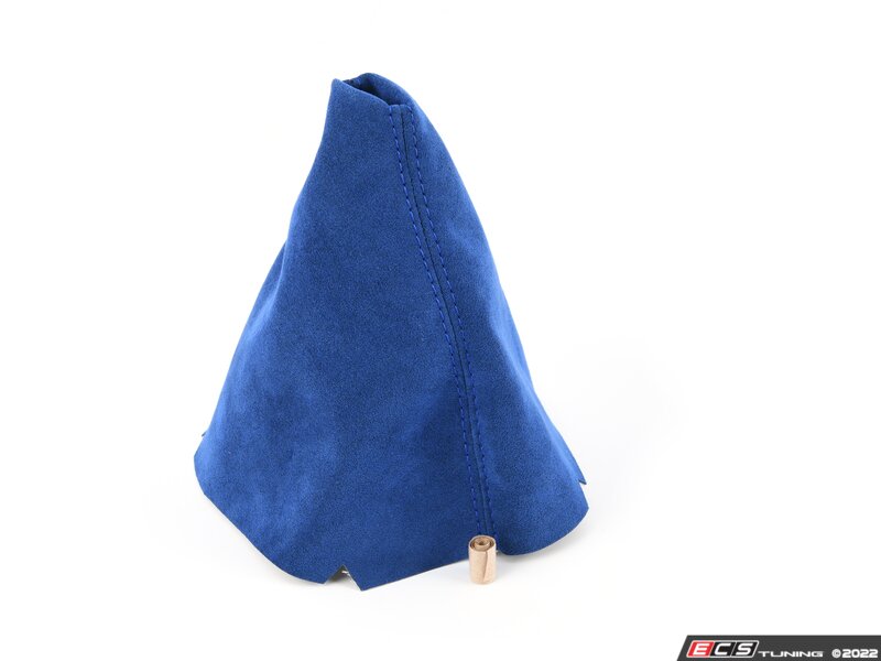 BFI Manual Blue Alcantara Shift Boot - Blue Stitching