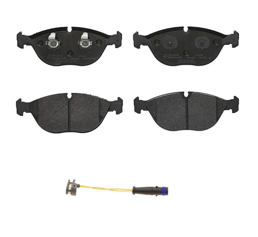 Mercedes Brakes Set Kit – Pads Front (Low-Met) (with Sensor) 8N0698151D – Brembo 1811821KIT