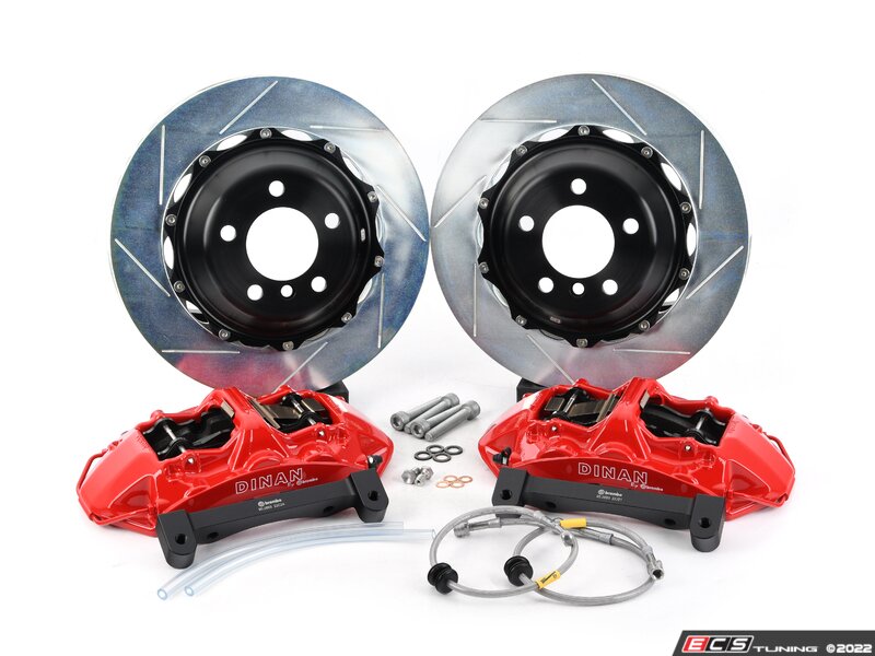 Dinan Front Big Brake Kit by Brembo - Red, Slotted