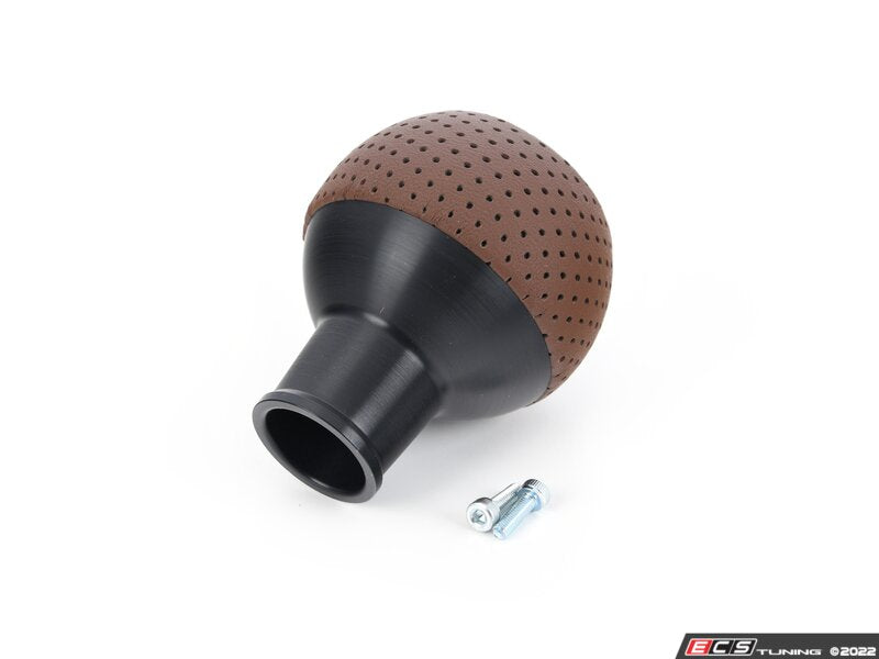 BFI Heavy Weight Shift Knob SCHWARZ - Nougat Brown Leather