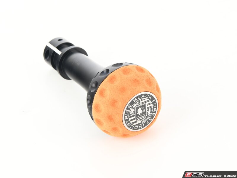 BFI Heavy Weight Golf Ball Shift Knob - SCHWARZ - Orange Alcantara