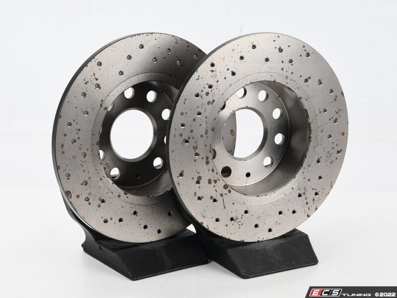 Cross Drilled UV Coated Brake Rotors - Pair (272x10)