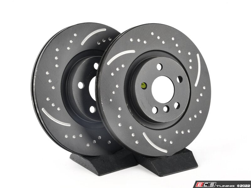 Rear Brake Rotors EBC Slotted And Dimpled JCW - Pair 11.811" (300x20)