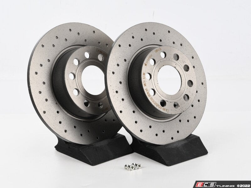 Cross Drilled UV Coated Brake Rotors - Pair (272x10)