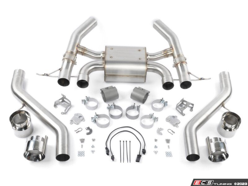 Dinan Valved Axle-Back Exhaust - Quad 114mm Polished Tips - BMW G87 M2