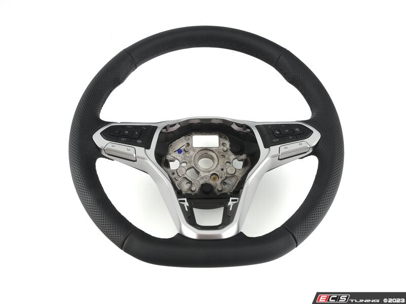 Multifuction Sport Steering Wheel - Perforated Leather - Black/Black Stitching